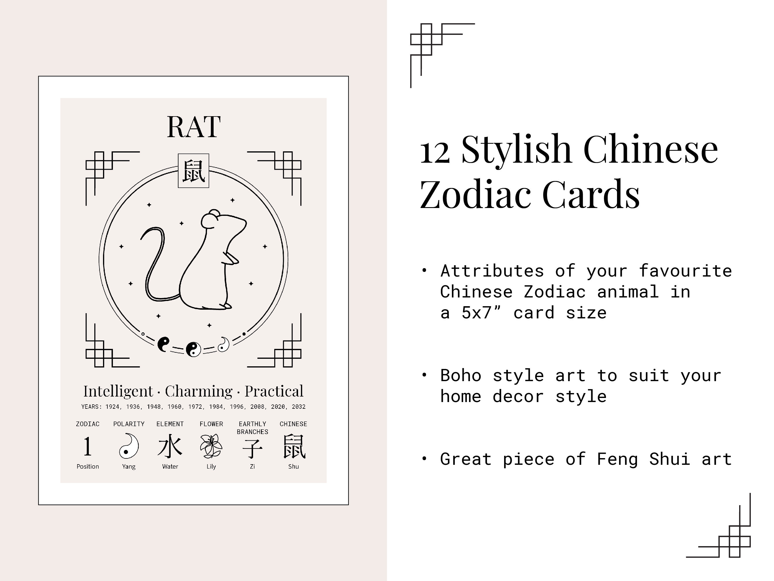 Chinese Zodiac Print Bundle Chinese Zodiac Bundle 5x7