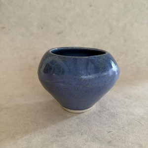 Modern Two-toned Blue Studio Pottery Vase