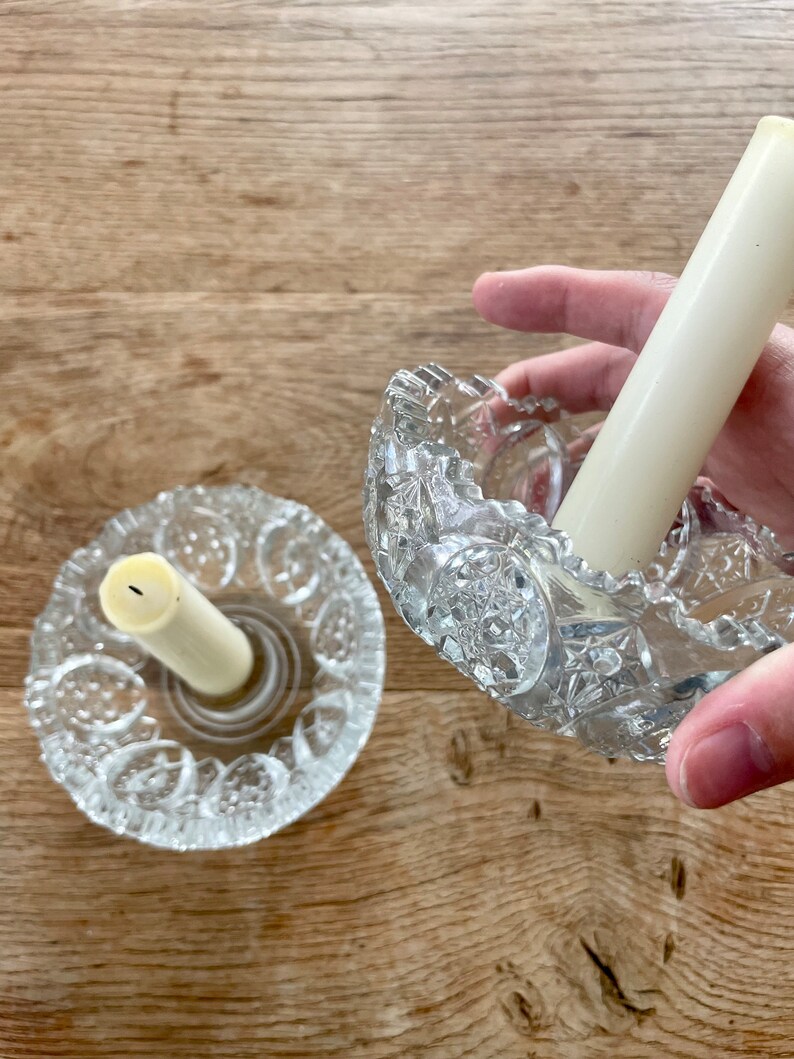 Oneida Crystal Candlestick Holders Etsy