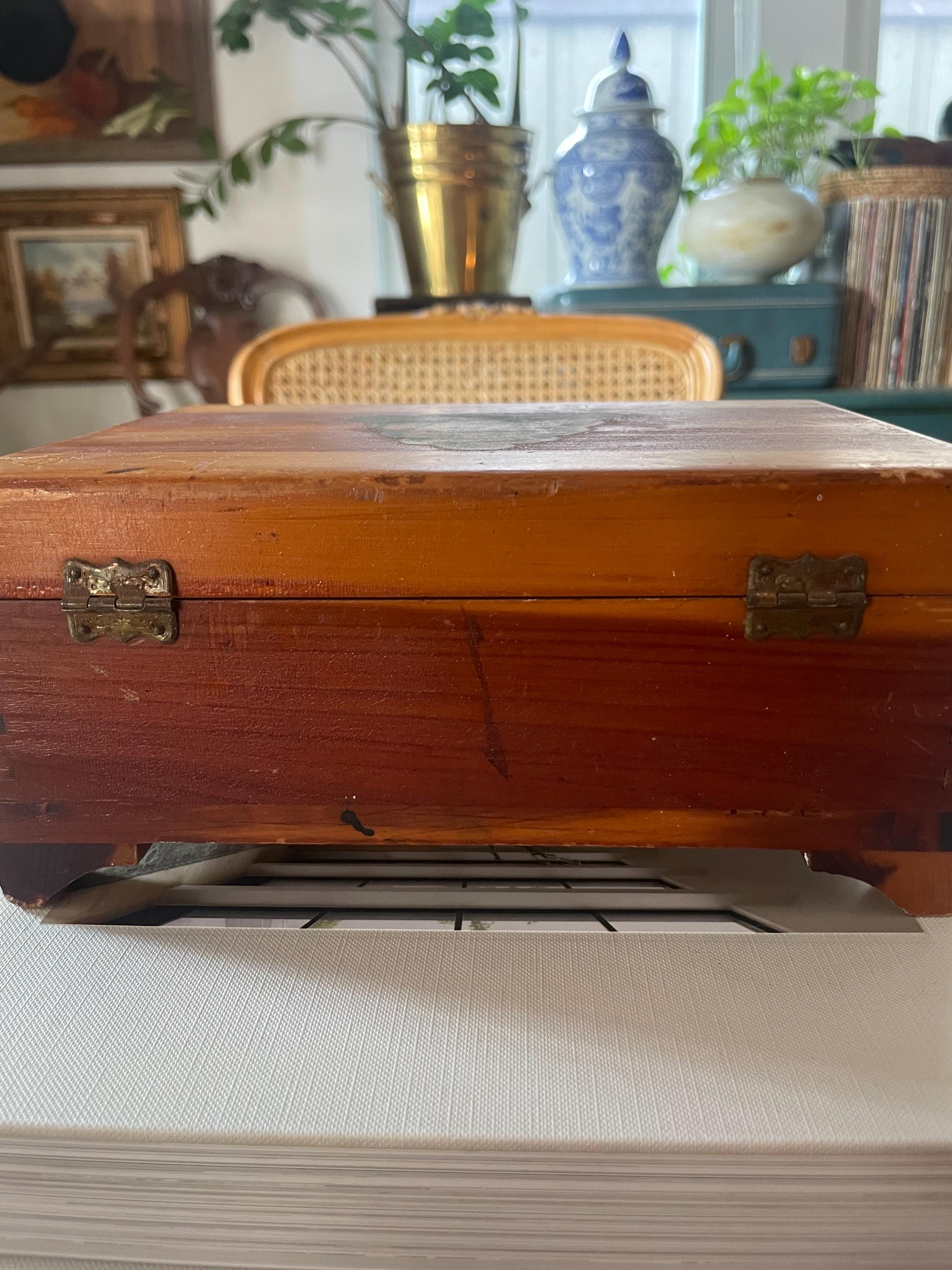 魅了 Box Wood Handmade Vintage With Etsy - Motif Ship 家具