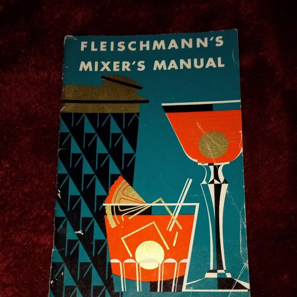 Vintage Fleischmann's Mixer's Manual Vintage Small Mixed Drinks Book Vintage Bar Decor