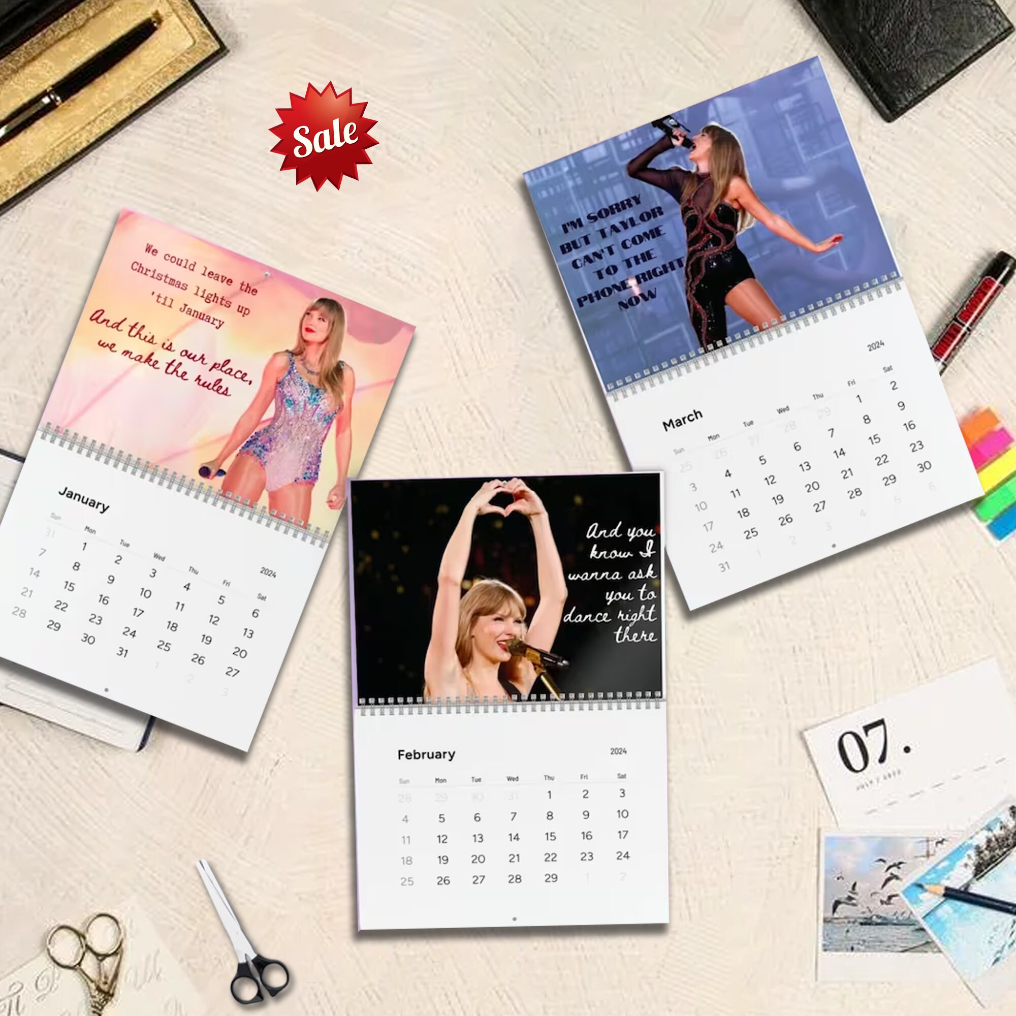 2024 Eras Wall Calendar, Taylor New Years Eras Calendar sold by Lily