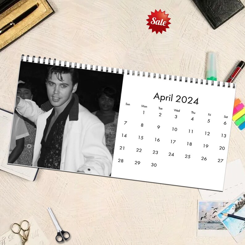 Elvis Presley Calendar 2024 Elvis 2024 Desk Calendar Etsy Australia