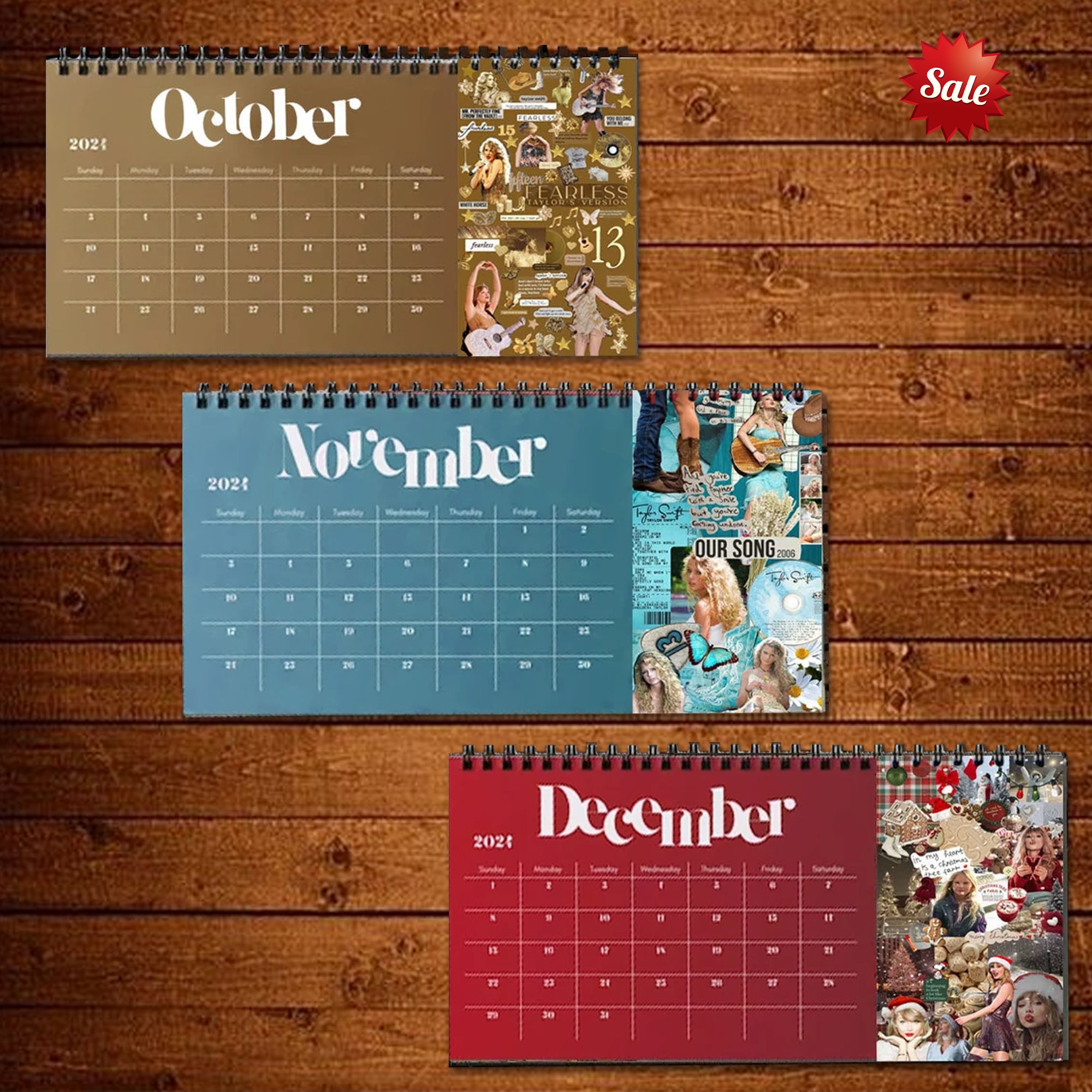 In My 2024 Era Desk Calendar Custom Swiftie Calendar Taylor Etsy