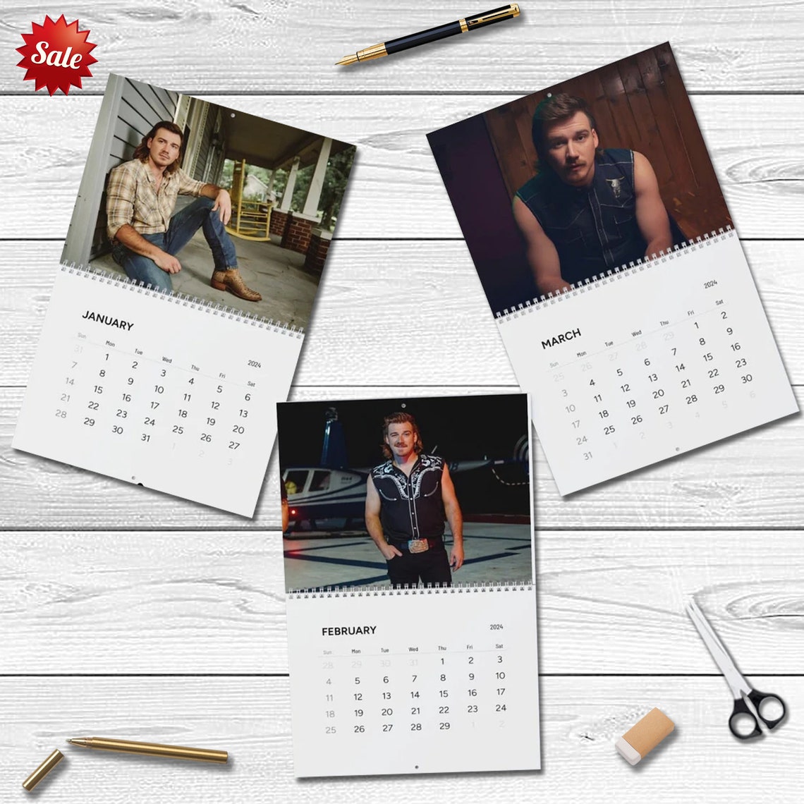 Wallen Calendar 2024 Wallen 2024 Celebrity Wall Etsy Canada