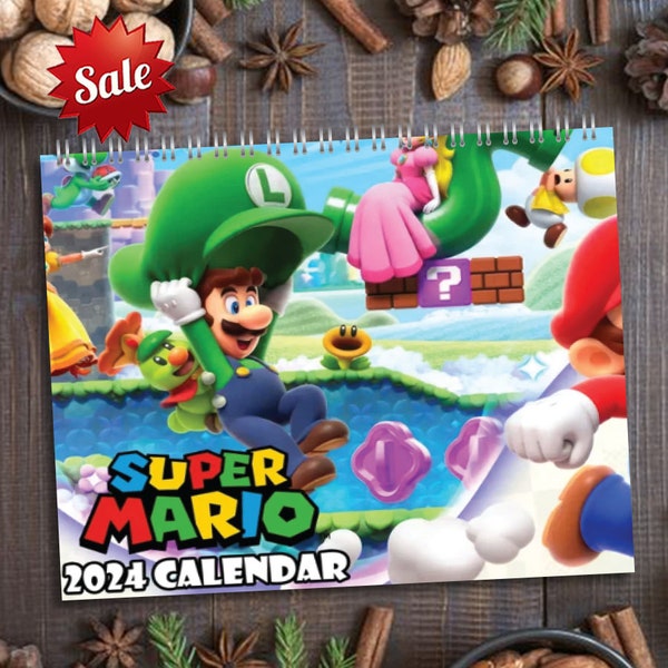Super Mario 2024 Calendar Etsy Singapore