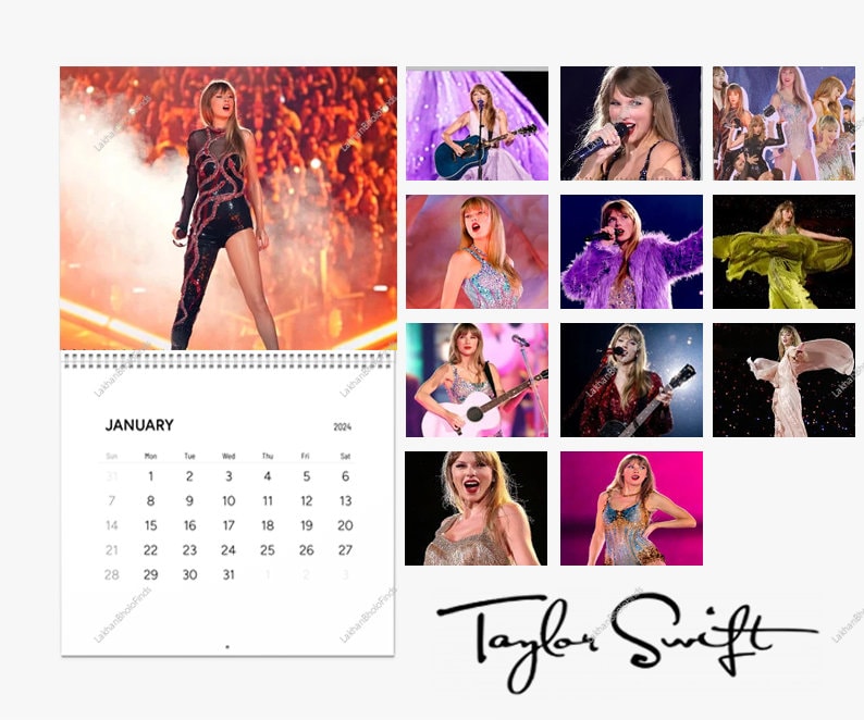 Taylor Eras Tour Calendar 2024, Custom taylor version Calendar, Taylor