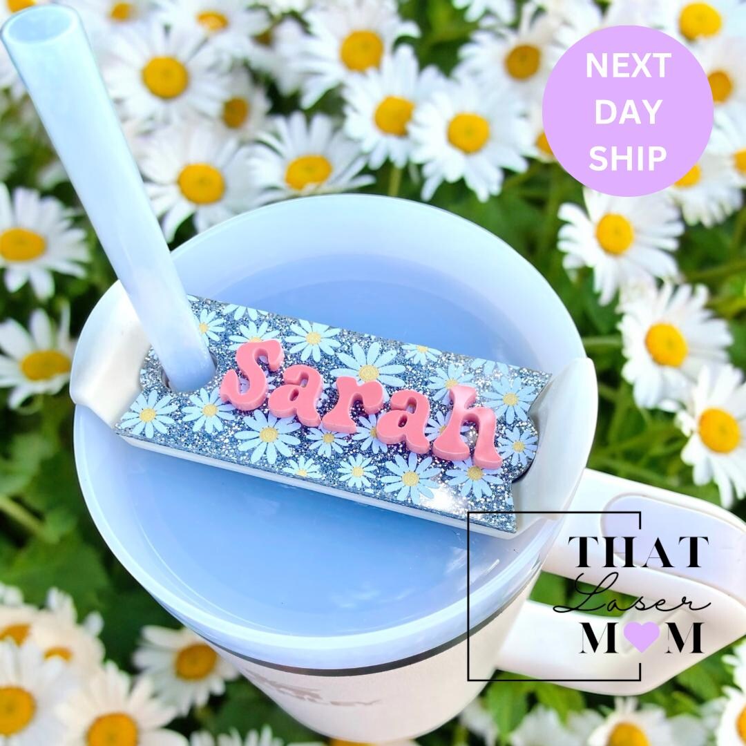 Stanley Topper Daisy, Sarah, Glitter, Personalized Stanley H2.0 Tumbler ...