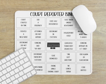 Court Reporter Mouse Pad Criminal Court Stenographer Gift Court Reporting Student Graduation Gift Steno Machine Reporter Appreciation Gift
