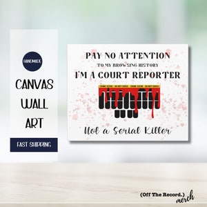 Court Reporter Wall Decor for Stenographer Office Accessories for Steno Machine Writer Court Reporting Student Gift for Court Reporter
