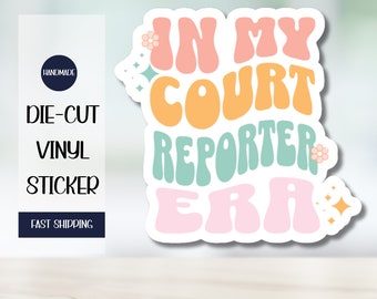 Funny Court Reporter Stickers Steno Gift for Court Stenographer Swag ...