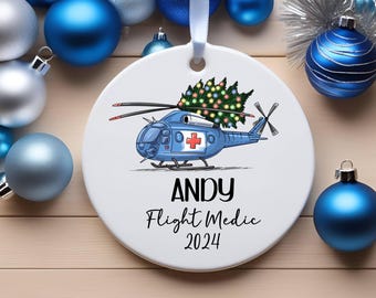 Gift for Flight Paramedic Personalized Christmas Ornament for Flight Medic Gifts for Flight Paramedic Custom Student Graduation Gift