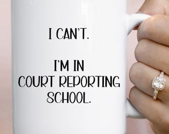 Court Reporting Student Gift for Stenographer Student Coffee Mug for Court Reporter Student Graduation Gift for Voice Writer Coffee Cup