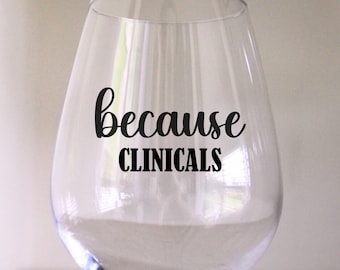 Future Nurse Gift for Nursing Student Personalized Gift for Future Nurse Custom Wine Glass for Nursing School Student Graduation Gift Idea