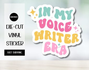 In My Voice Writer Era Sticker for Voicewriting Student Gift for Court Reporting Student Funny Sticker for Voicewriters Vinyl Decal Laptop