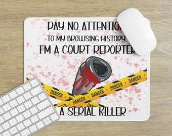 Court Reporter Mouse Pad For Criminal Court Reporters - Voice Writer Gifts - Court Reporting Student and Coworker Christmas Gift