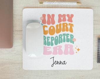 Court Reporter Gift for Court Reporting Student Personalized Mousepad Stenographer Custom Gift Court Reporter Mouse Pad Steno Reporter Gift