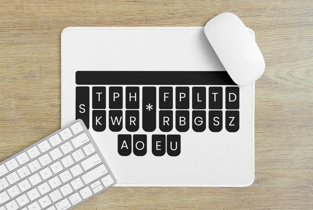Steno Keyboard Mouse Pad for Stenographer Court Reporting Accessories
