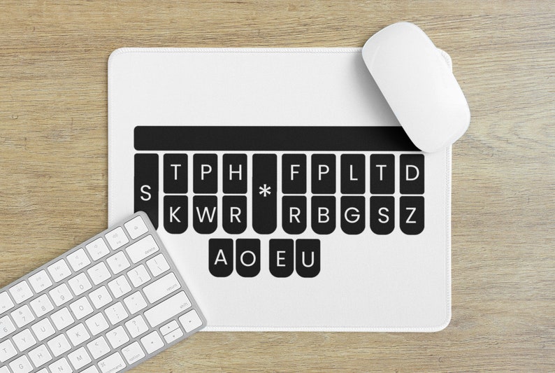 Steno Keyboard Mouse Pad for Stenographer Court Reporting Accessories for Steno Machine Writer
