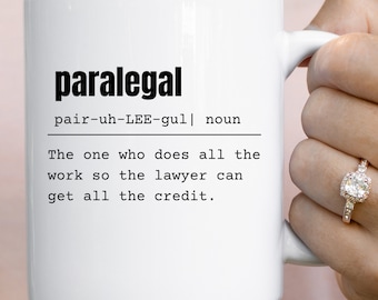 Paralegal Gift for Legal Assistant Personalized Coffee Mug for Paralegal Custom Coffee Cup Legal Assistant Funny Law Office Assistant Gift