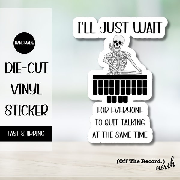 Court Reporter Humor - Funny Steno Sticker - Court Reporting Accessories - Gift for Stenographers