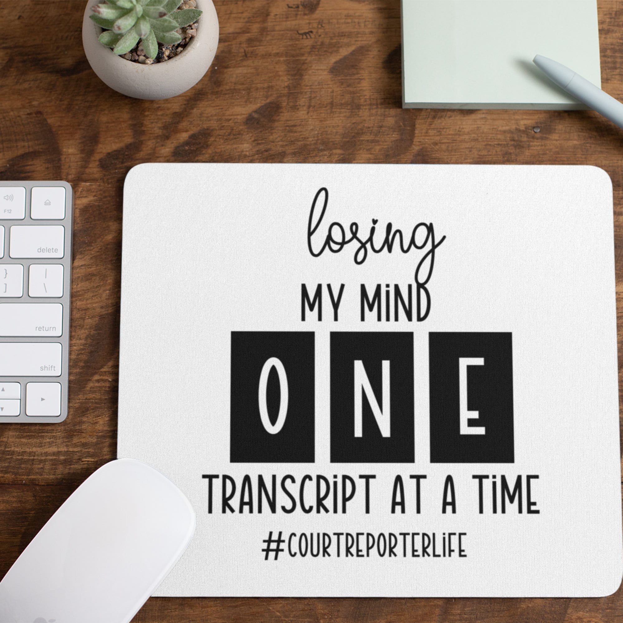 Court Reporter Mouse Pad for Stenographer Appreciation Gift for Voice Writer Deposition Reporter Mousepad for Steno Machine Court Reporting