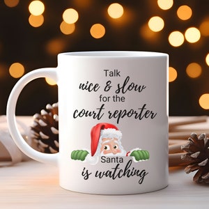 Court Reporter Coffee Mug Christmas Coffee Cup for Stenographer Gift for Christmas Funny Gift for Court Reporter Coworker Funny Gift