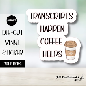 Court Reporter Coffee Lover Funny Voice Writer Sticker - Court Reporting Gifts - Court Stenographer Vinyl Laptop Decal Accessories