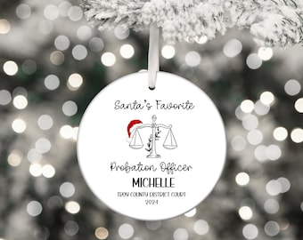 Probation Officer Christmas Ornament for Parole Officer 2024 Christmas Ornament for Probation Officer Gift for Parole Officer Personalized