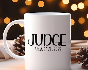 Gift for Judge Coffee Mug for Newly Elected Judge Election Gift Judge Personalized Christmas Gift for Boss Christmas Party Gift Exchange Cup
