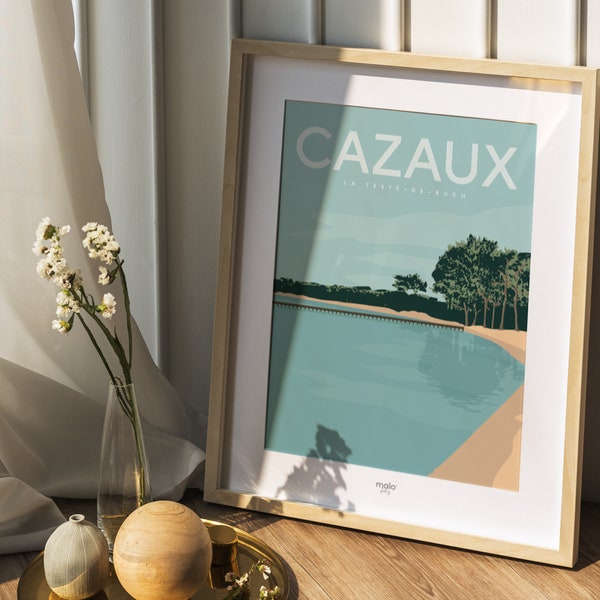 Affiche CAZAUX "Le Lac"