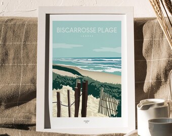 BISCARROSSE “La Playa” Póster