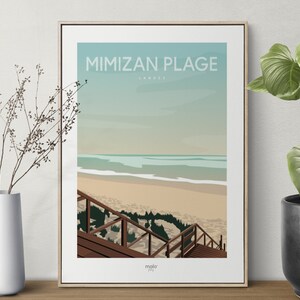 Affiche MIMIZAN PLAGE "La Plage"