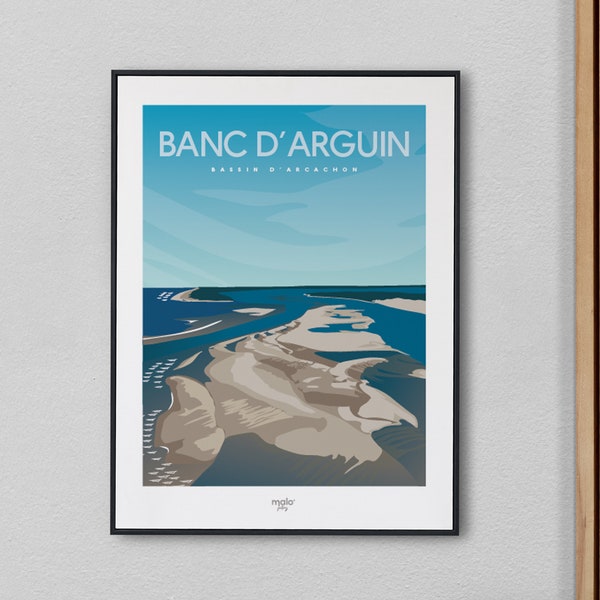 Affiche BANC D'ARGUIN "Bassin d'Arcachon"