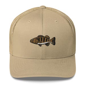 Small Mouth Bass Trucker Cap, Bass Fishing Hat, Bass Angler Gift Hat, Fish Hat