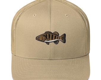 Kleiner Mund Bass Trucker Cap, Bass Fischerhut, Bass Angler Geschenk Hut, Fisch Hut