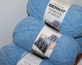 Bernat Forever Fleece Yarn - Ballpoint Blue