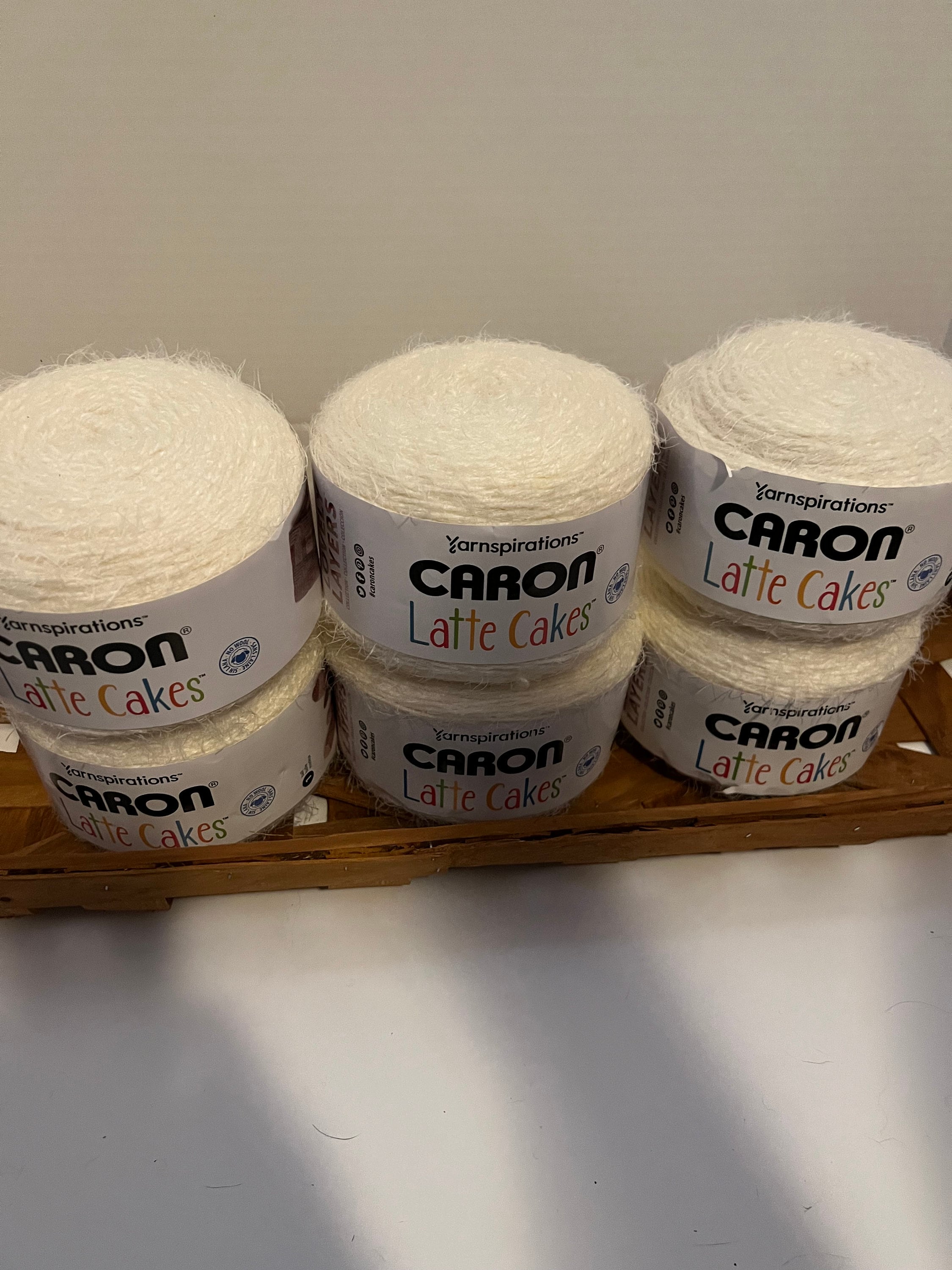 Caron Latte Cakes Yarn 5 Bulky Acrylic Nylon 530 Yds 8.8 Oz Self Striping  Solids Assorted 250 G 485 M Machine Wash Dry Discontinued 