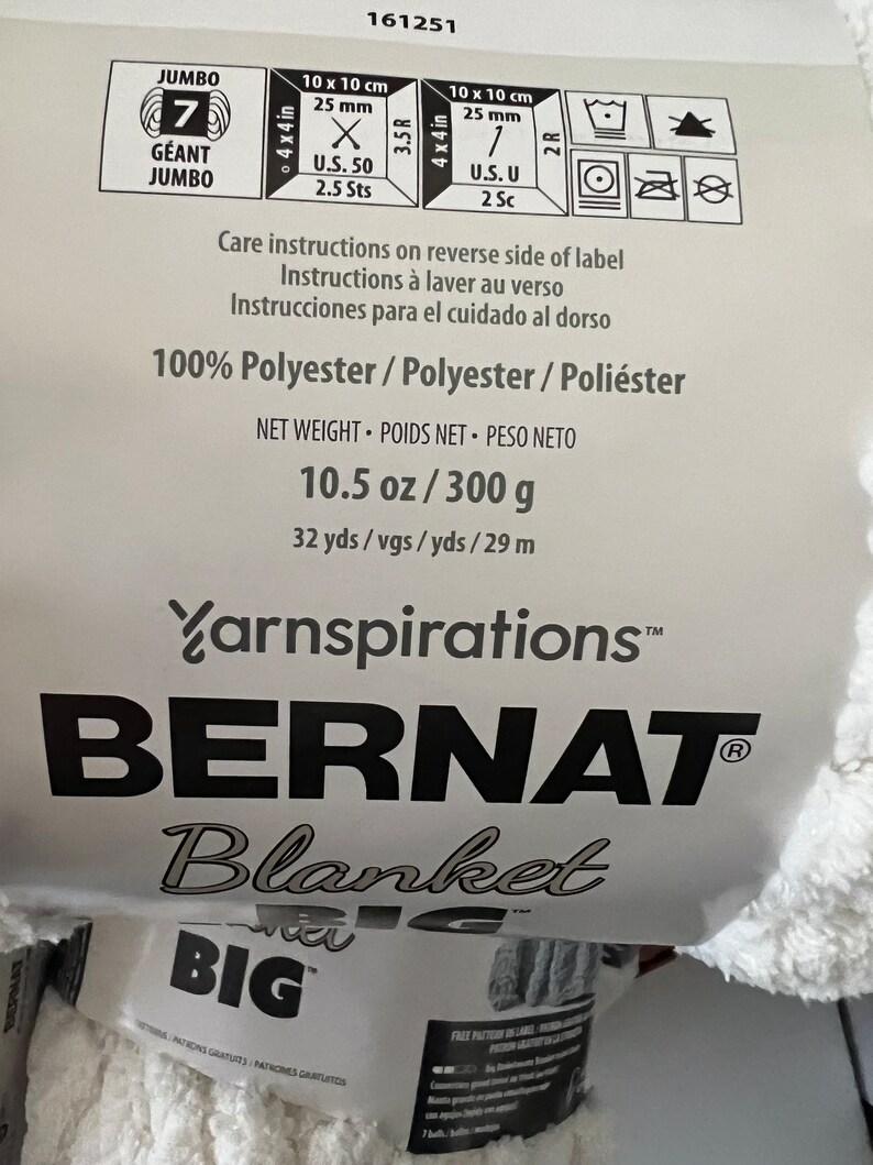 Yarnspirations Bernat Blanket Big Color Vintage Etsy