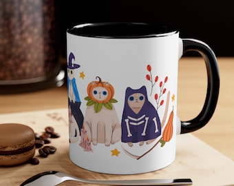 Katzen-Halloween-Becher, Katzen-gruseliger Becher, Halloween-Becher, Halloween-Kaffeebecher, gespenstische Jahreszeit-Becher, Halloween-Geschenk, glückliches Halloween, Spaß-Katzen-Becher