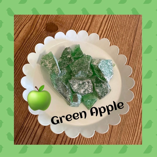 Homemade Old Fashion Green Apple Rock Candy