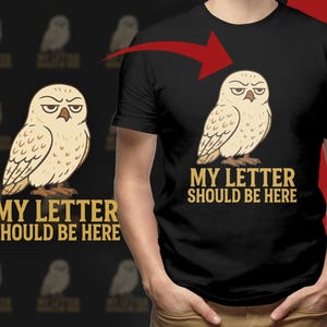 Camiseta digital de búho, pájaro gracioso esperando una carta PNG, uso comercial, búho enojado, letra, diseño gráfico.