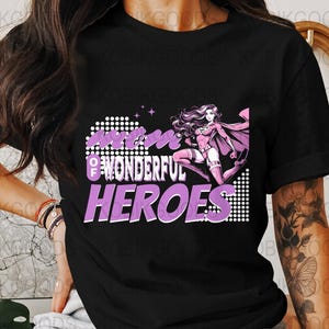ダウンロード可能なママTシャツデザイン、スーパーヒーローママ、母の日PNG、商用利用可、デジタル、Tシャツ、ママへのプレゼント、最高のママ