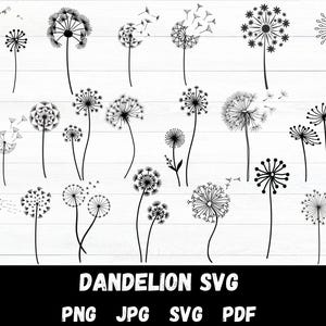 Dandelion SVG Bundle: Cricut & Silhouette Cut Files (Digital Download)