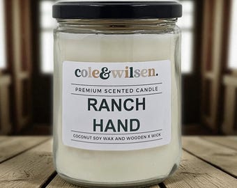 Ranch Hand Scented Candle with Wooden X Wick