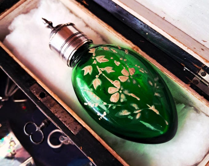 Featured listing image: Antique perfume bottle in a mahogany case, 1840–1880