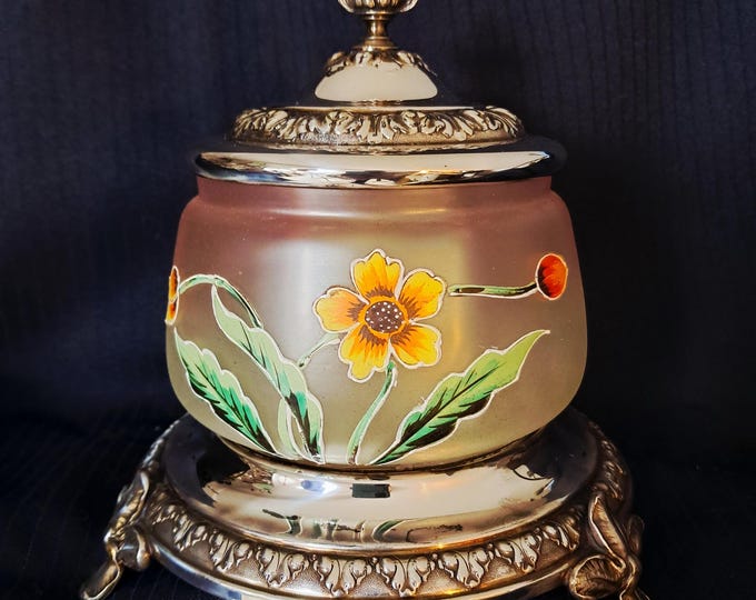 Featured listing image: Antique Art Nouveau bonbonnière by WMF, 1885–1903, silver-plated