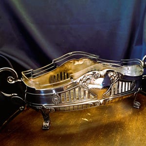 Art Nouveau jardiniere, Quist Germany, 1895 - 1910, silver-tin