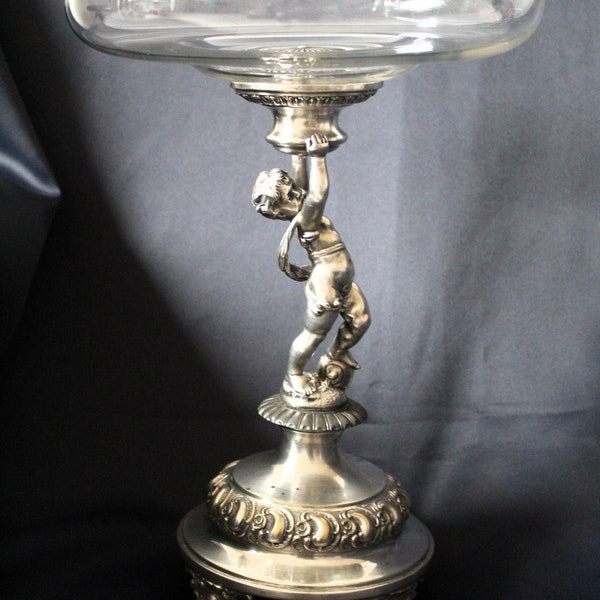 Antique Centerpiece WMF, 1880 - 1886 with putto