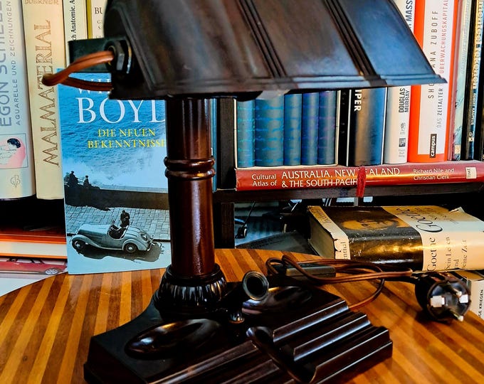 Featured listing image: Art Deco banker’s lamp, 1930–1940, Atlas Consolidated Corp.
